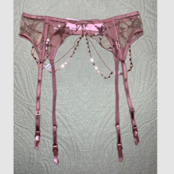 Victoria's Secret Very Sexy Stardust Embroidery Rose Gold Unlined Bra 34C Set - Picture 12 of 16